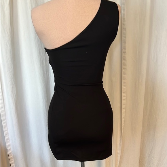 H:ours Delacy black mini dress xs with chain lace up - Picture 4 of 12